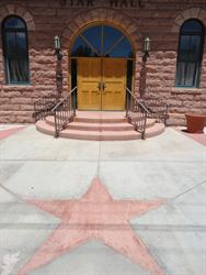 A red star in the concrete. - , Utah