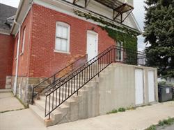 A wide stairway at the east end of the building. - , Utah