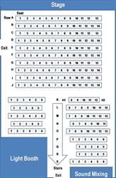Seating chart of the Heritage Theatre. - , Utah