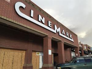 The Cinemark logo replaces the Movies 10 atttaction board at the front of the theater. - , Utah