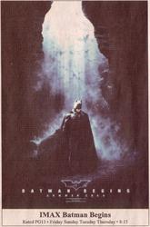 Advertisement for the IMAX version of 'Batman Begins'. - , Utah