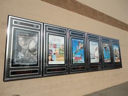 Six poster cases along wall on the left of the entrance. - , Utah