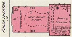 Provo Theatre on a 1900 Sanborn fire insurance map. - , Utah