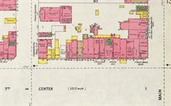 The location of the Provo Theatre on a Sanborn fire insurance map. - , Utah