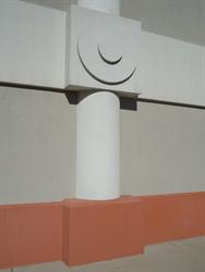 A decorative column along the exterior wall. - , Utah