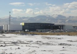 East side of theater during construction, Megaplex 20 at the District, South Jordan, Utah - , Utah