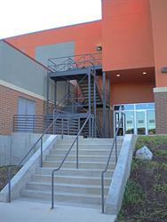 Exterior stairs on the southwest side of the theater complex. - , Utah