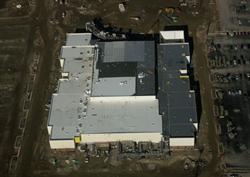 Aerial view of the theater complex with the roof on the building. - , Utah