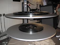 A print of 'Harry Potter and the Goblet of Fire' sits on the platter system of a 35mm projector. - , Utah