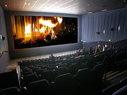 Members of the media watch a scene from 'Harry Potter' in digital projection. - , Utah