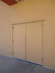 Exit doors for the hallway on the left side of the former lobby. - , Utah