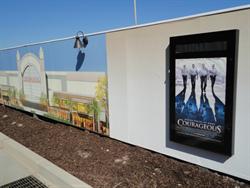A poster case on the construction wall. - , Utah