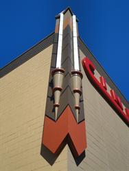 An art deco piece on the southeast corner of the building. - , Utah