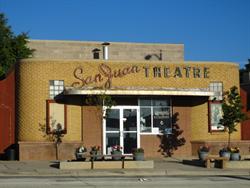 The front of the San Juan Theatre, from across the street. - , Utah