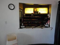 The window for the snack bar, in the south wall of the lobby. - , Utah