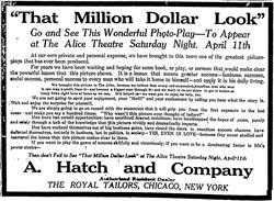 Newspaper ad for 'That Million Dollar Look' at the Alice Theatre on 11 April 1914 - , Utah