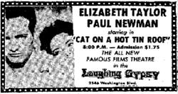 'Cat on a Hot Tin Roof' at the 'All New' Famous Films Theatre. - , Utah