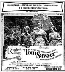 Newspaper advertisement for 