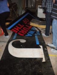 Sections of the double marquee for Return of the Jedi lie on the floor in a back room. - , Utah