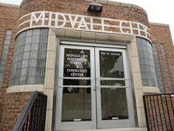 "Midvale City", over the entrance doors. - , Utah
