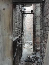 A narrow alley along the south side of the theater. - , Utah