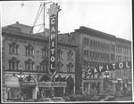 A large blade sign rises above the entrance canopy of the Capitol Theatre. - , Utah