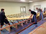 <p>Laying floorboard for the stage.</p> - , Utah
