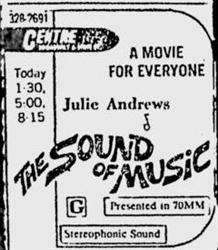 'The Sound of Music' returns to the Centre in 70mm Stereophonic Sound. - , Utah