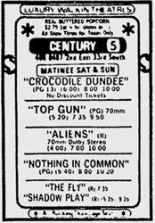 Century has two films playing in 70mm, after Top Guns rolls over from the Villa Theatre and joins Aliens at Century. - , Utah