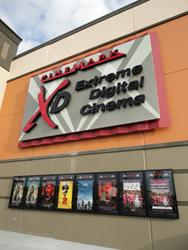 A large sign for XD Extreme Digital Cinema, above eight poster cases. - , Utah