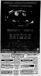 'Batman', in 70mm Dolby Stereo at Cottonwood Mall. - , Utah