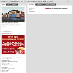 <p>cinemark.com announces the opening date for the Cinemark West Valley.  Grand opening festivities include appearances by Nightside/KSL Newsradio, 103.5 The Arrow, AJ Carson/97.1 ZHT, and U92.</p> - , Utah