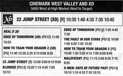 <p>Advertisement for the Cinemark West Valley and XD, the day after opening.</p> - , Utah