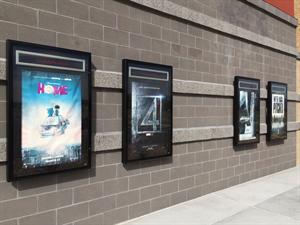 Poster cases along the south exterior wall. - , Utah