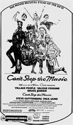 A 'Start Friday Grand Opening' ad for Can't Stop the Music at the Crossroads Cinemas. - , Utah
