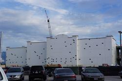 A crane rises behind the new theater. - , Utah