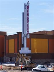 A vertical blade sign at the northeast corner of the new theater. - , Utah