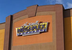 A Megaplex Theatres sign on the south exterior wall. - , Utah