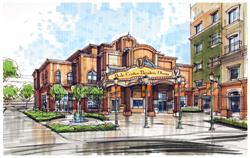 Rendering of the exterior of the Hale Center Theater at Midtown Village. - , Utah