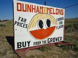 A sign Dunham Melons stands on the northwest corner of the River Vu site. - , Utah