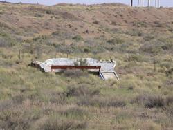 The sign was dumped at the far end of the site, next to the remains of the screen. - , Utah