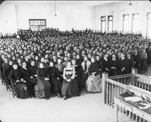 An assembly in College Hall in 1902. - , Utah