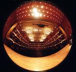A fisheye view of the auditorium from the stage.