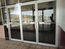 Three glass doors on the right side of the ticket windows. - , Utah