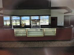 The concessions stand along the west wall of the lobby.  The ticket booth and entrance to Theater 1 are out of the photo on the right. - , Utah