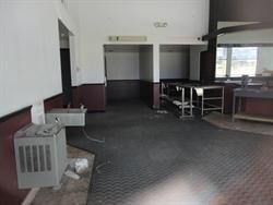 The south end of the lobby, looking west.  From left to right: restrooms, Theater 3, Theater 2, and the concession stand. - , Utah