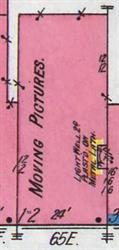 The Isis Theatre on a 1911 Sanborn fire insurance map.