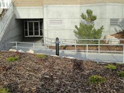 A ramp down to a lower level entrance. - , Utah