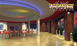 A rendering of the lobby of the Megaplex 14 at Legacy Crossing. - , Utah