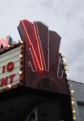 Neon on the front of the marquee. - , Utah